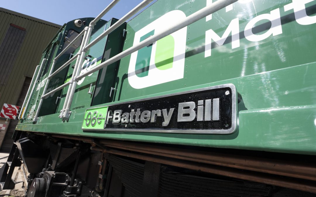 Heidelberg Materials unveils ‘Battery Bill’ – the new electric shunting locomotive at Whatley quarry